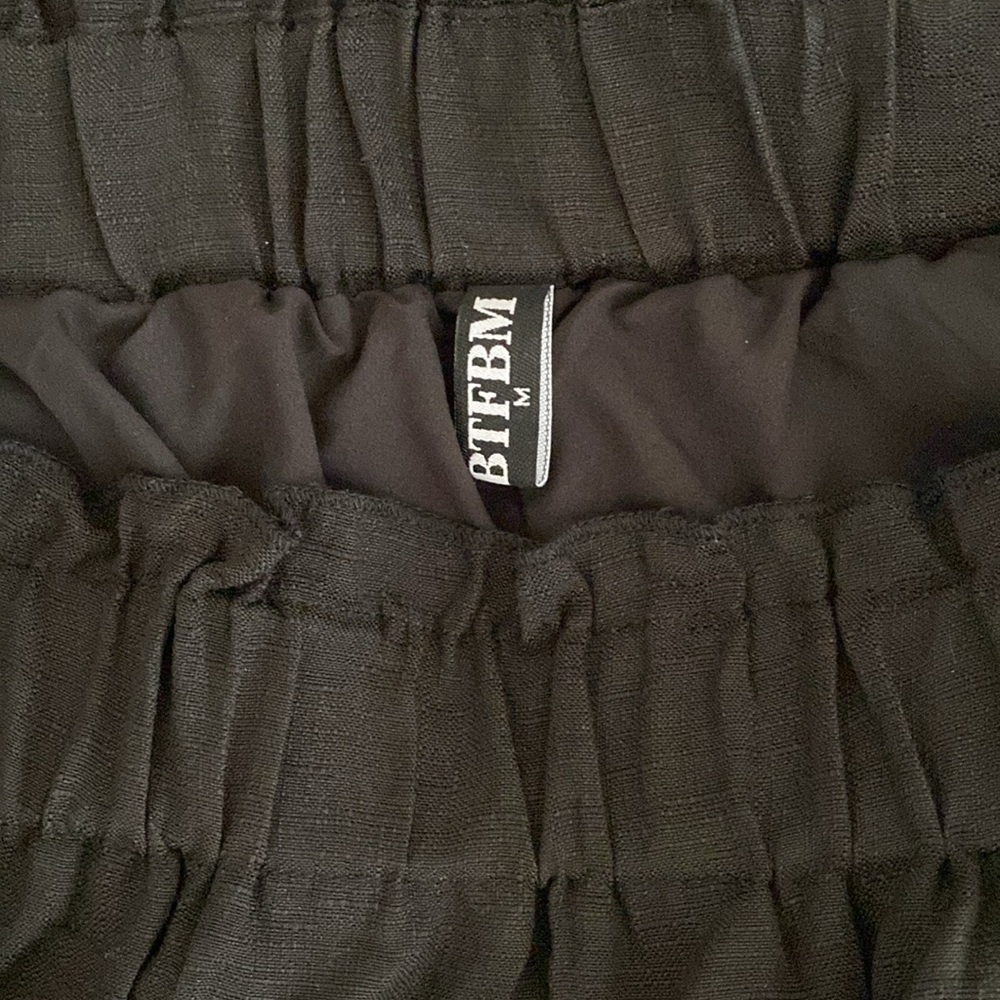 BTFBM Black Shoulder Tie Maxi Dress M - Picture 4 of 4